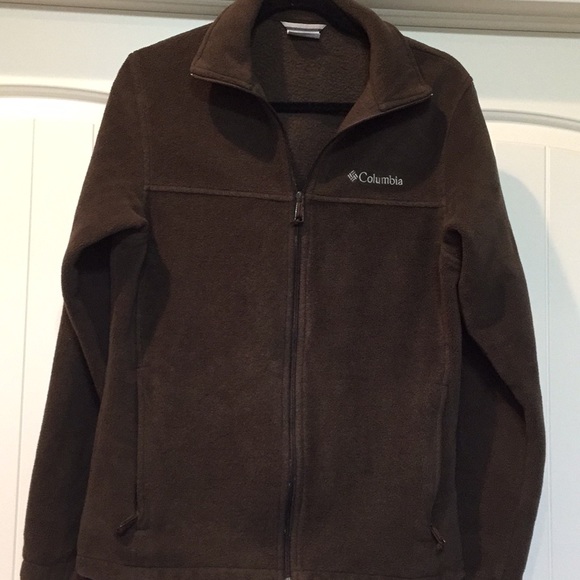 Columbia Brown Men’s Fleece Full Zip Jacket Small
